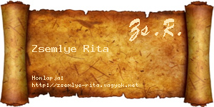 Zsemlye Rita névjegykártya